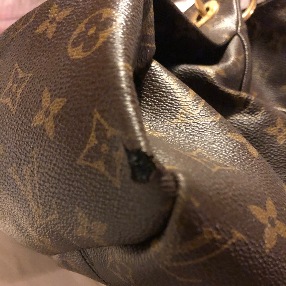 Louis Vuitton Monogram Canvas Slouch Hobo in Brown and Tan - Picture 3 of 7